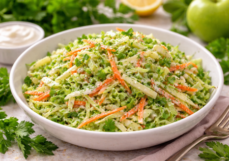 Весенний, капустный и вкусный: салат «Коул Слоу» в новой версии — легкий, хрустящий и полный свежей зелени