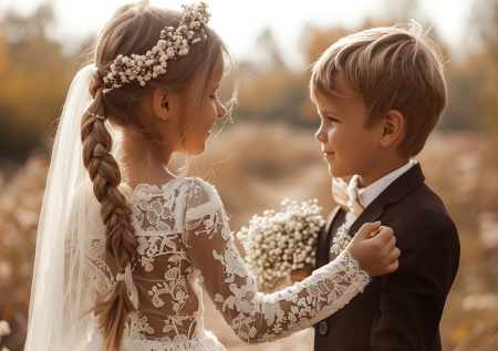 В России начали проводить детские «свадьбы»