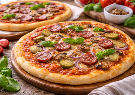 Лью кипяток прямо в муку: пицца получается мягкой и на следующий день даже вкуснее. Интересный, но простой рецепт