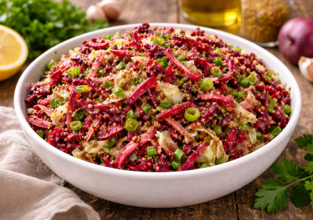 Режу пекинку и мешаю со свеклой: салат «Пекинский» для весны — простой, яркий и неожиданно вкусный