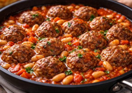 Фарш, фасоль и томатный соус: фрикадельки спасают, когда гуляш надоел. Получается сытное блюдо. Домашние просят готовить постоянно