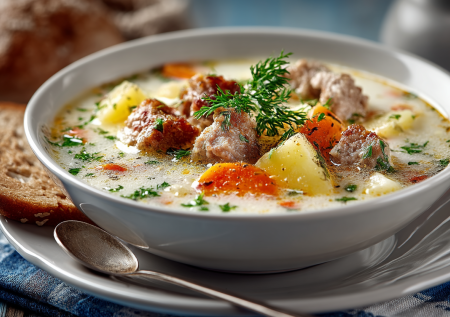 Супы готовлю только с фаршем: насыщенный мясной вкус без длительной варки — элементарный рецепт