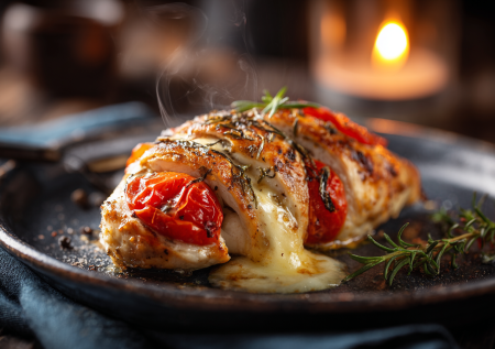 Мужской ход: простой романтический ужин с курицей и моцареллой за 30 минут