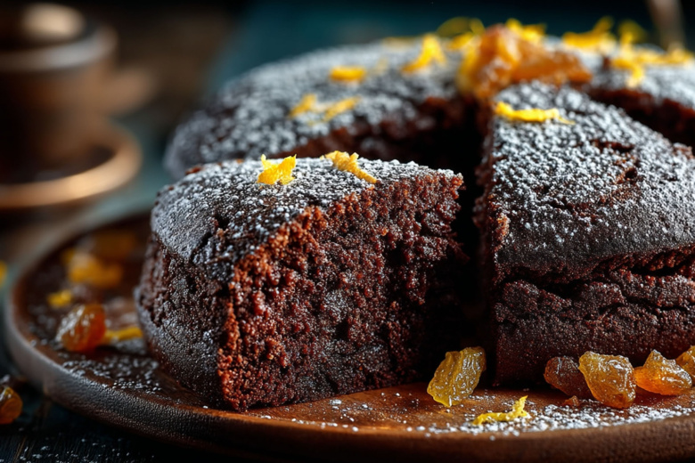 Шоколадный постный кекс