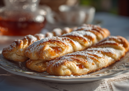 Легкий способ побаловать семью домашней выпечкой — испечь косички из слоеного теста с яблоками