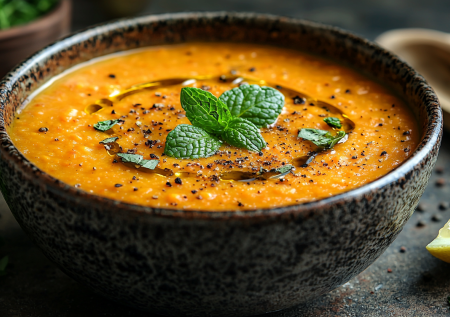 Чечевичный суп-пюре с томатной пастой: густой, насыщенный, можно есть в Великий пост