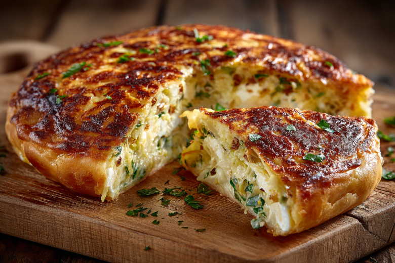 Ленивый заливной пирог на кефире