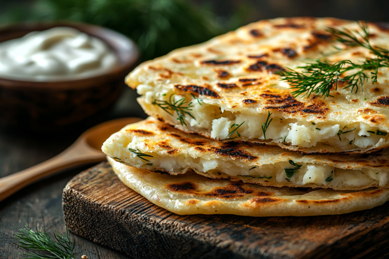 Лепешка с картошкой по-татарски