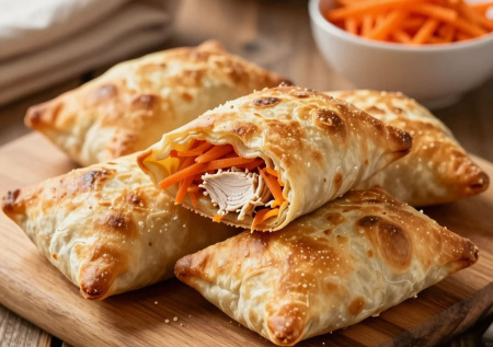 Лаваш, курочка, корейская морковка — и готовы пирожки «Хрустяшка»: обожает вся семья, готовлю и на завтрак, и на ужин