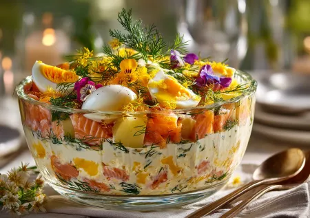 Салат «Мимоза» в новом прочтении — нежнейший, простой и вкусный!