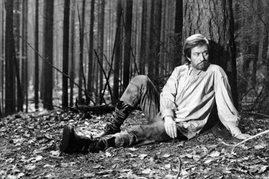 Актер Андрей Миронов в роли Орландо в фильме «Сказка странствий» (режиссер Александр Митта, совместное производство кинематографистов СССР, ЧССР и СРР)