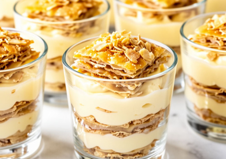 Десерт для леди на 8 Марта: наполеон в порционных стаканчиках — красиво, вкусно и никаких хлопот