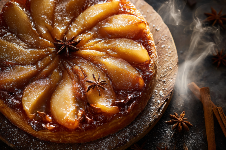 Открытый яблочный пирог по-французски — песочное тесто тает во рту