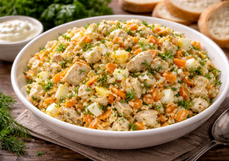 Невероятный салат из жареного минтая: сварить яйца и добавить простые ингредиенты — готовьте сразу тазик