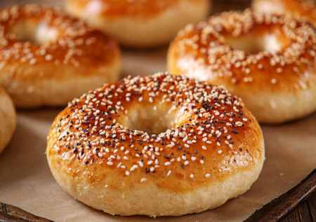Творожные бейглы без дрожжей: готовлю вечером, а утром свежая выпечка к кофе — нежнее и полезнее булочек