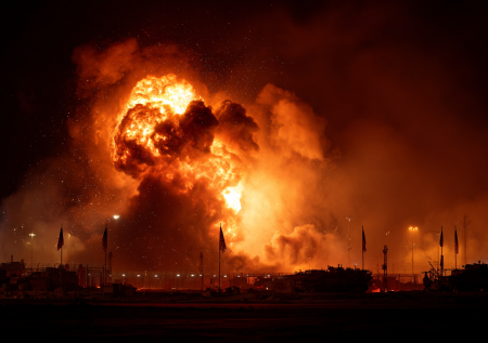 Взрыв в районе военной базы США в столице Бахрейна попал на видео