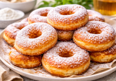 Пончики теперь пеку дома: простое дрожжевое тесто — и они вздуваются при жарке как пухляши