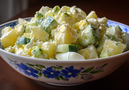 Салат «Толстушка» на праздники — кремовая нежность с пикантной ноткой для праздничного стола