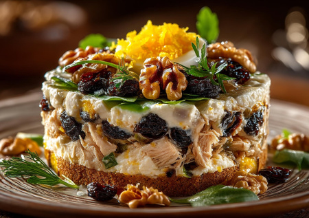 Салат слоеный с курицей и черносливом: настоящий праздник вкуса