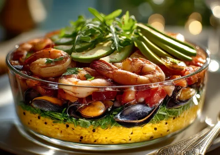 Рецепт салата с морепродуктами и рисом по-хорватски