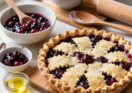 Испекла пирог-лакомку из вишневого варенья и стакана муки: такой вкусный, что закачаешься! Без яиц и дрожжей