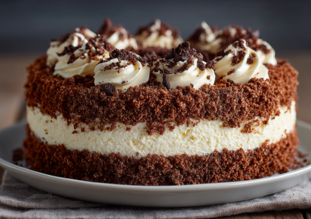 Торт «Девичий» — нежность в каждом кусочке. Молочные коржи, легкий крем и шоколадные ноты без лишней сладости