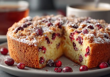 Круче, чем шарлотка, — это не пирог, а золото: со сладкой крошкой и взрывными ягодами брусники