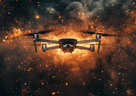 Дрон сжег промышленный объект в Абу-Даби