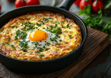 Картофельная фриттата на сковороде: итальянский омлет из картошки и яиц — элементарный рецепт