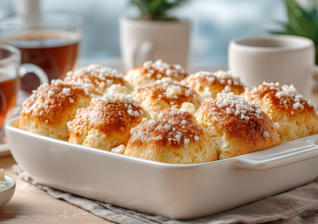 Вкуснее сырников и запеканок: творожные булочки с сахарной посыпкой — на завтрак и к чаю
