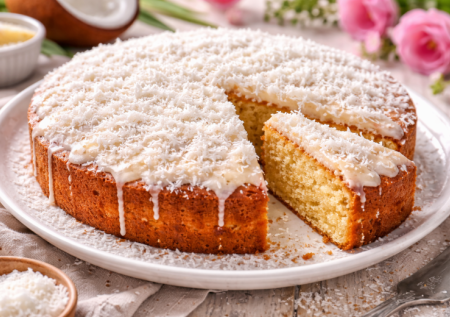 Замесила тесто как на оладьи — через 15 минут на столе нежный пирог «Кокосовое облако»: вкуснее королевской ватрушки