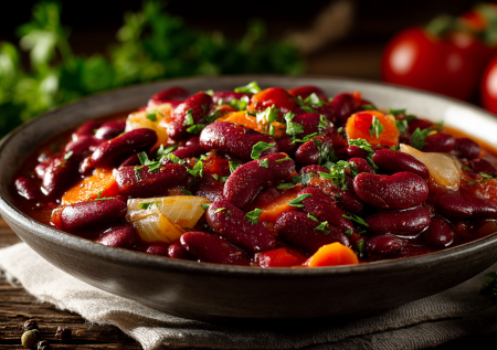 В пост больше не голодаю, разнообразила меню рецептом гуляша из фасоли: для обедов и ужинов