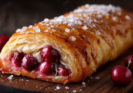 Замороженная вишня и пачка слоеного теста: идеальный сладкий рулет