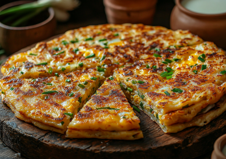 Мягкие лепешки с зеленью: готовить одно удовольствие — даже миксер не понадобится, справитесь вилкой