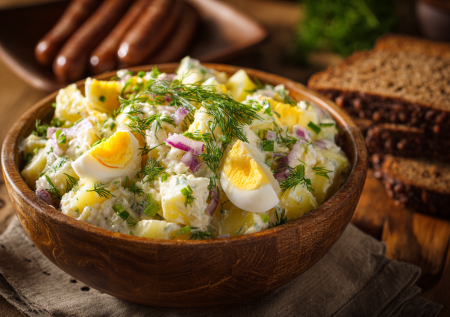 Оливье, прощай! Картофельный салат по-домашнему — сытно, быстро, недорого