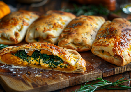 Итальянская выпечка без хлопот: кальцоне с тыквой и шпинатом