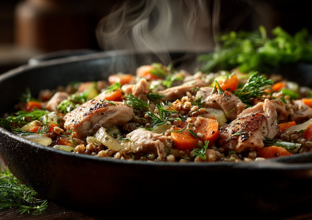 Настоящая купеческая гречка: не просто каша, а полноценный ужин с историей. Готовится в одной посуде, согревает и насыщает