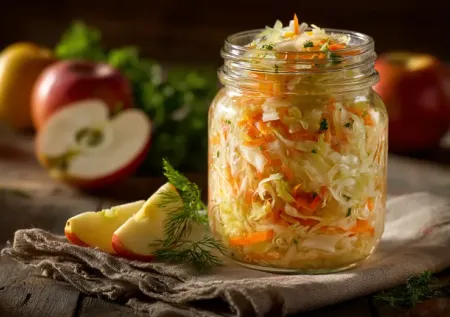 Вместо части моркови кладу яблоко и хлеб — капуста по этому рецепту будет хрустящей и сочной. Хоть с картошечкой, хоть на хлебушек