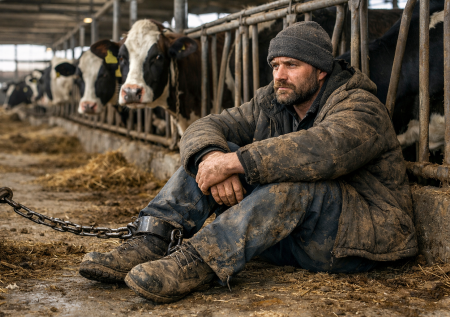 Держали раба на цепи в холодном в коровнике: в Якутии посадили отца и сына