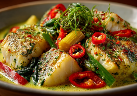 Тайское рыбное карри — готовлю вместо надоевшей ухи. Нежное филе в ароматной зеленой пасте: восторг в тарелке