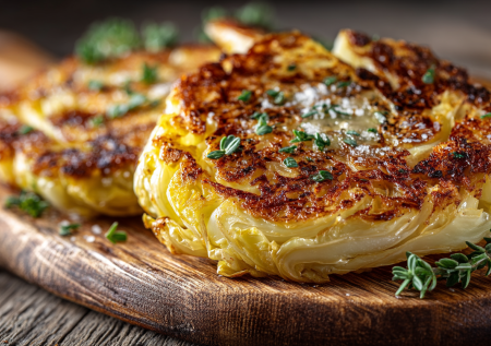 Эти капустные стейки — гениальный способ преобразить простой овощ. Копеечный ужин, а какой вкус! Невероятно аппетитно