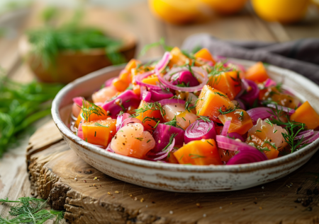 Сельдь под шубой отдыхает: винегрет по-фински с горчичным соусом