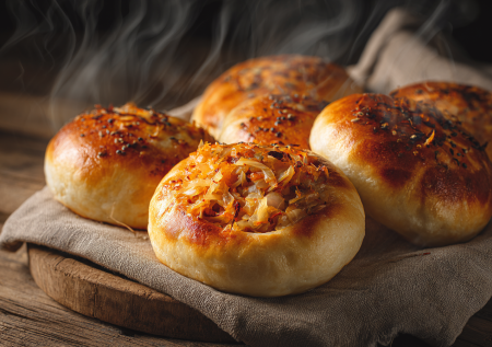 Быстрая и бюджетная выпечка: ватрушки с тушеной капустой — ужин за полчаса