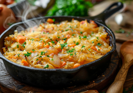 Тушеная капуста на коньяке: необычный вкус за 30 минут