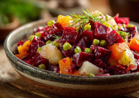 Готовим постный винегрет без майонеза быстро