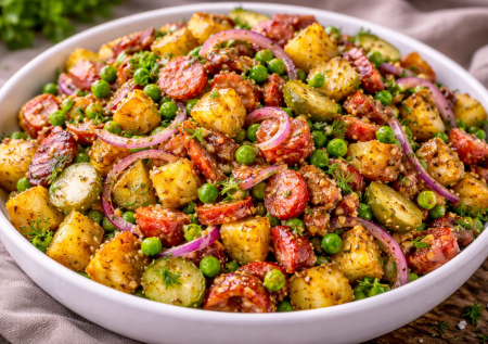 Мамочка, это бомба, в тысячу раз вкуснее оливье: немецкий салат с запечённой картошкой. Вы наконец-то отцепитесь от классики
