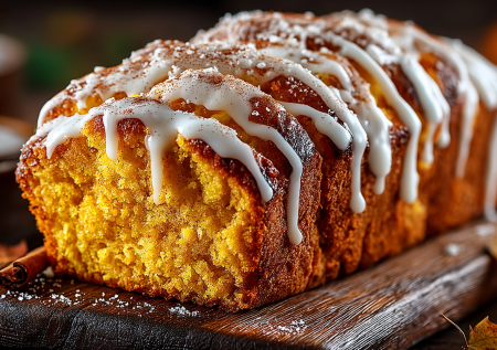 Этот тыквенный хлеб с корицей — настоящее чудо для постного стола. Мягкий, ароматный, с сахарной глазурью