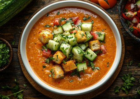 Томатный суп гаспачо — спасает в дни сухоядения: Великий пост без сухомятки