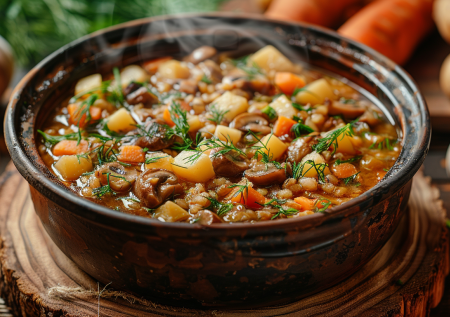 Постное рагу по-монастырски: готовим народный хит из картошки и перловки