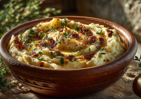 Картофщипс — адыгская магия из картофеля: густой соус-пюре с перцем и чесноком, который покоряет